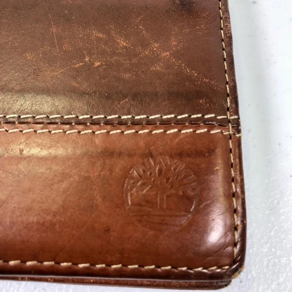 TIMBERLAND Brown Leather Bifold Wallet